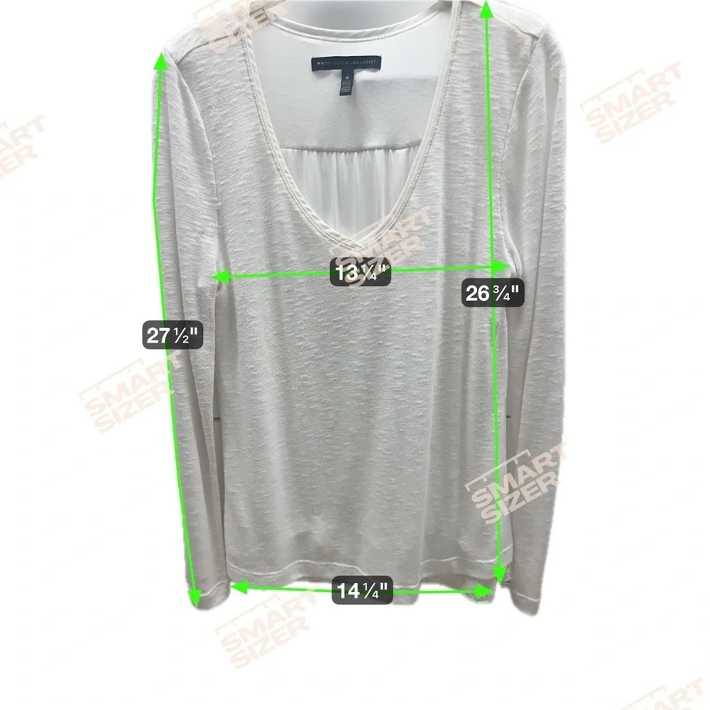 White House Black Market Large long sleeve white lightweight sweater w/lace back